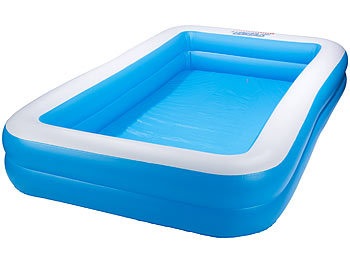Speeron, Speeron Aufblasbares Jumbo-Planschbecken, 305 x 183 x 51 cm, blau-weiss, Aufblasbares Jumbo-Planschbecken, 305 x 183 x 51 cm, blau-weiss