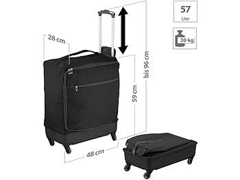 Xcase, Xcase Ultraleichter Reise-Trolley mit 57 Litern Volumen, bis 30 kg, 4 Rollen, Ultraleichter Reise-Trolley mit 57 Litern Volumen, bis 30 kg, 4 Rollen