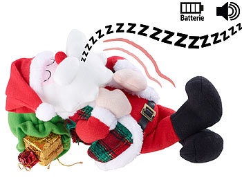 Infactory, infactory Schlafender Weihnachtsmann mit Atem-Bewegungen und Schnarch-Geräuschen, Schlafender Weihnachtsmann mit Atem-Bewegungen und Schnarch-Geräuschen