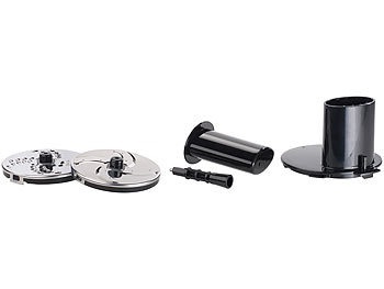 Rosenstein & Söhne, Rosenstein & Söhne Erweiterungs-Set für Slow-Juicer DSJ-200, zum Raspeln und Schneiden, Erweiterungs-Set für Slow-Juicer DSJ-200, zum Raspeln und Schneiden