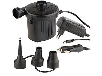 Pearl, Pearl Elektrische Luftpumpe mit 3 Aufsätzen, für 12 & 230 V, 50 Watt, Elektrische Luftpumpe mit 3 Aufsätzen, für 12 & 230 V, 50 Watt