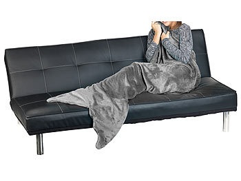 Gabor, Gabor Weiche Meerjungfrau-Decke mit Flosse für Erwachsene, 180 x 70 cm, grau, Weiche Meerjungfrau-Decke mit Flosse für Erwachsene, 180 x 70 cm, grau