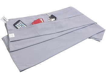 Pearl, Pearl Mikrofaser-Strandtuch mit Lehnen-Überzug und Tasche, 80 x 200 cm, Mikrofaser-Strandtuch mit Lehnen-Überzug und Tasche, 80 x 200 cm