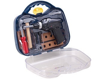 Playtastic, Playtastic Kinder-Werkzeugkoffer, 11-teilig mit Batterie-Bohrmaschine & Zubehör, Kinder-Werkzeugkoffer, 11-teilig mit Batterie-Bohrmaschine & Zubehör