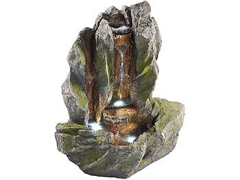 Infactory, infactory Beleuchteter Zimmerbrunnen "Felsspalte" mit LED und Pumpe, Beleuchteter Zimmerbrunnen 