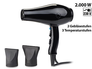 Sichler Beauty, Sichler Beauty Profi-Haartrockner mit 2 Gebläse- und 3 Temperaturstufen, 2.000 Watt, Profi-Haartrockner mit 2 Gebläse- und 3 Temperaturstufen, 2.000 Watt