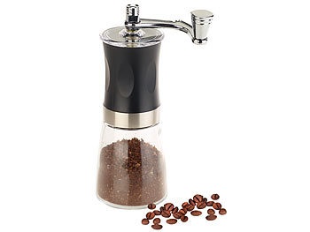 Rosenstein & Söhne, Rosenstein & Söhne Hand-Kaffeemühle mit Keramik-Mahlwerk, stufenlos einstellbar, 19 cm, Hand-Kaffeemühle mit Keramik-Mahlwerk, stufenlos einstellbar, 19 cm