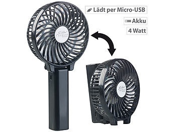 Pearl, Pearl Zusammenklappbarer 2in1-Akku-Hand- & Tisch-Ventilator, USB, 4 Watt, Zusammenklappbarer 2in1-Akku-Hand- & Tisch-Ventilator, USB, 4 Watt