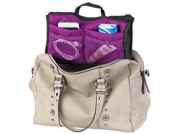 Xcase, Xcase Handtaschen-Organizer mit 13 Fächern, 26 x 16 x 8 cm, waschbar, lila, Handtaschen-Organizer mit 13 Fächern, 26 x 16 x 8 cm, waschbar, lila