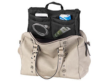 Xcase, Xcase Handtaschen-Organizer m. 13 Fächern, 29 x 17 x 8 cm, waschbar, schwarz, Handtaschen-Organizer m. 13 Fächern, 29 x 17 x 8 cm, waschbar, schwarz