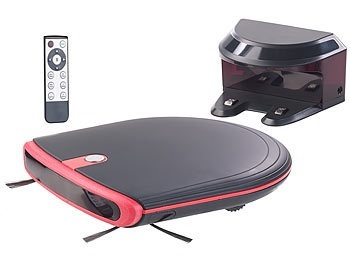 Sichler Haushaltsgeräte, Sichler Haushaltsgeräte Ultraflacher Reinigungs- & Staubsauger-Roboter, 120 Min. Akku-Laufzeit, Ultraflacher Reinigungs- & Staubsauger-Roboter, 120 Min. Akku-Laufzeit