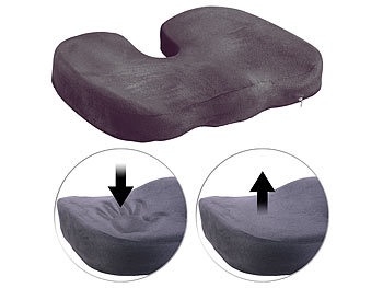 Lescars, Lescars Memory-Foam-Sitzkissen für bequemes Sitzen im Auto, Büro u.v.m., Memory-Foam-Sitzkissen für bequemes Sitzen im Auto, Büro u.v.m.