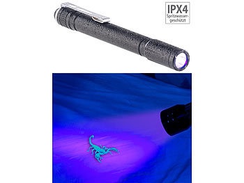 KryoLights, KryoLights Profi-Pen-Light mit UV-LED-Taschenlampe, 395 nm, Aluminium, IPX4, Profi-Pen-Light mit UV-LED-Taschenlampe, 395 nm, Aluminium, IPX4