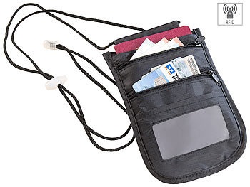 Xcase, Xcase Unisex-Brustbeutel mit RFID-Schutz, Reise-Organizer, 4 Fächer, schwarz, Unisex-Brustbeutel mit RFID-Schutz, Reise-Organizer, 4 Fächer, schwarz