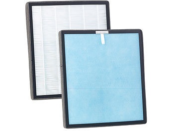 Sichler Haushaltsgeräte, Sichler Haushaltsgeräte 2in1-Ersatz-Filter für Luftreiniger LR-600, antibakteriell und HEPA, 2in1-Filter für Luftreiniger LR-600 & -650, antibakteriell, HEPA