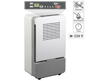 Sichler Haushaltsgeräte, Sichler Haushaltsgeräte Digitaler Luftentfeuchter mit Timer für Räume bis 25 m², 10 Liter/Tag, Digitaler Luftentfeuchter mit Timer für Räume bis 25 m², 10 Liter/Tag