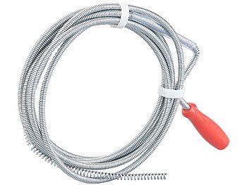 AGT, AGT Rohrreinigungs-Spirale für Waschbecken, Dusch- & Badewanne, 3m, Ø 6mm, Rohrreinigungs-Spirale für Waschbecken, Dusch- & Badewanne, 3m, Ø 6mm
