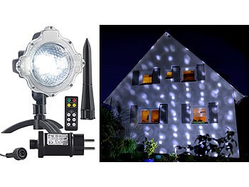Lunartec, Lunartec LED-Kugellampe mit Schneefall-Effekt und Ausschalt-Timer, weiss, IP44, LED-Kugellampe mit Schneefall-Effekt und Ausschalt-Timer, weiss, IP44