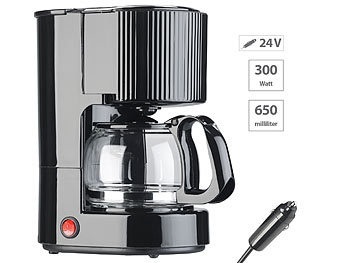 Rosenstein & Söhne, Rosenstein & Söhne LKW-Filterkaffee-Maschine, bis zu 3 Tassen, 650 ml, 24 Volt, 300 Watt, LKW-Filterkaffee-Maschine, bis zu 3 Tassen, 650 ml, 24 Volt, 300 Watt