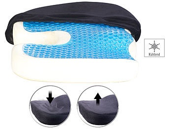 newgen medicals, newgen medicals Memory-Foam-Sitzkissen mit Gel-Schicht und Anti-Rutsch-Bezug, Memory-Foam-Sitzkissen mit Gel-Schicht und Anti-Rutsch-Bezug