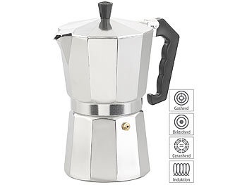 Cucina di Modena, Cucina di Modena Espresso-Kocher für 9 Tassen, 400 ml, für alle Herd-Arten geeignet, Espresso-Kocher für 9 Tassen, 400 ml, für alle Herd-Arten