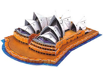 Playtastic, Playtastic Faszinierendes 3D-Puzzle "Opera House" in Sydney, 58 Puzzle-Teile, Faszinierendes 3D-Puzzle 