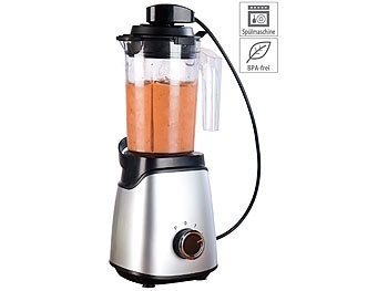 Rosenstein & Söhne, Rosenstein & Söhne 2in1-Vakuum-Mixer mit 3 Stufen & 4 Klingen, 700 ml, BPA-frei, 300 Watt, 2in1-Vakuum-Mixer mit 3 Stufen & 4 Klingen, 700 ml, BPA-frei, 300 Watt