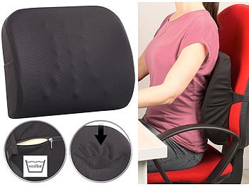 newgen medicals, newgen medicals Ergonomisches Lenden- & Rückenkissen aus Memory Foam, Haltegurt, Ergonomisches Lenden- & Rückenkissen aus Memory Foam, Haltegurt
