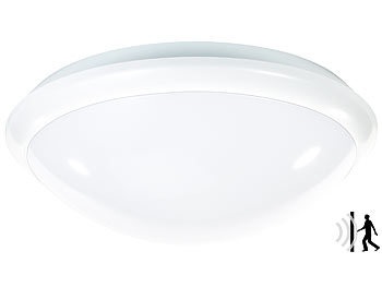 Luminea, Luminea Deckenlampe mit Radar-Bewegungssensor, E27, max. 60 W, IP44, Deckenlampe mit Radar-Bewegungssensor, E27, max. 60 W, IP44
