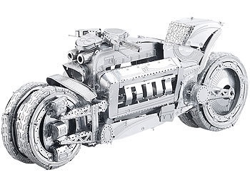 Playtastic, Playtastic 3D-Bausatz Motorrad aus Metall im Massstab 1:13, 45-teilig, 3D-Bausatz Motorrad aus Metall im Massstab 1:13, 45-teilig