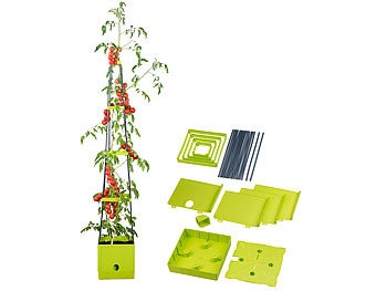 Royal Gardineer, Royal Gardineer Pflanz-Turm mit Rankhilfe für Tomaten, mit 2,5-l-Wassertank, Pflanz-Turm mit Rankhilfe für Tomaten, mit 2,5-l-Wassertank