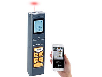 AGT, AGT Laser-Entfernungsmesser mit LCD & Bluetooth, Messbereich 5 cm - 30 m, Laser-Entfernungsmesser mit LCD & Bluetooth, Messbereich 5 cm - 30 m