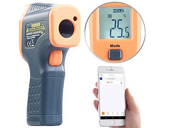 AGT, AGT Profi-Infrarot-Thermometer mit Laser, -50 bis +600 °C, LCD, Bluetooth, Profi-Infrarot-Thermometer mit Laser, -50 bis +600 °C, LCD, Bluetooth