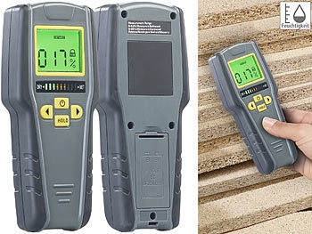 AGT, AGT Digitaler 4in1-Feuchtigkeits-Detektor mit nicht-invasiver Messung, LCD, Digitaler 4in1-Feuchtigkeits-Detektor mit nicht-invasiver Messung, LCD