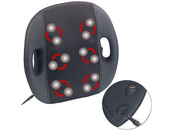 newgen medicals, newgen medicals Shiatsu-Rücken-Massagegerät mit 12 Köpfen und IR-Tiefenwärme, 30 Watt, Shiatsu-Rücken-Massagegerät mit 12 Köpfen und IR-Tiefenwärme, 30 Watt