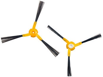 Sichler Haushaltsgeräte, Sichler Haushaltsgeräte 2er-Set Ersatz-Seitenbürsten für Staubsauger-Roboter PCR-3500, 2er-Set Ersatz-Seitenbürsten für Staubsauger-Roboter PCR-3500
