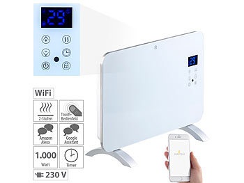 Sichler Haushaltsgeräte, Sichler Haushaltsgeräte Konvektor-Heizung mit App, für Amazon Alexa & Google Assistant, 1000 W, Konvektor-Heizung mit App, für Amazon Alexa & Google Assistant, 1000 W
