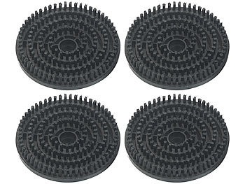Sichler Haushaltsgeräte, Sichler Haushaltsgeräte 4er-Set Bürsten für Dampf-Fussboden-Poliermaschine FPW-800, Ø 14 cm, 4er-Set Bürsten für Dampf-Fussboden-Poliermaschine FPW-800, Ø 14 cm