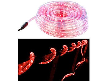 Lunartec, Lunartec LED-Lichtschlauch für Innen- & Aussenbereich, 720 LEDs, 20 m, rot, IP44, LED-Lichtschlauch für Innen- & Aussenbereich, 720 LEDs, 20 m, rot, IP44