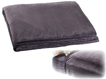 Gabor, Gabor XXL-Luxus-Kuscheldecke aus Mikrofaser, 240 x 220 cm, 300 g/m², schwarz, XXL-Luxus-Kuscheldecke aus Mikrofaser, 240 x 220 cm, 300 g/m², schwarz