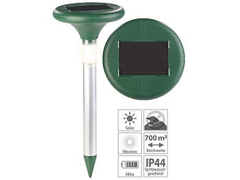 Royal Gardineer, Royal Gardineer 2in1-Solar-Maulwurffrei und Wegeleuchte mit Akku, 400 Hz, IP44, 2in1-Solar-Maulwurffrei und Wegeleuchte mit Akku, 400 Hz, IP44