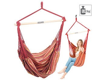 Semptec Urban Survival Technology, Semptec Urban Survival Technology Hängesessel mit Querstrebe, belastbar bis 120 kg, 100 x 130 cm, Hängesessel mit Querstrebe, belastbar bis 120 kg, 100 x 130 cm
