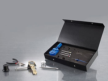 AGT, AGT Uhrmacherwerkzeug-Set, 9-teilig, Profi-Qualität, Aufbewahrungsbox, Uhrmacherwerkzeug-Set, 9-teilig, Profi-Qualität, Aufbewahrungsbox