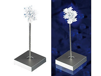 Lunartec, Lunartec LED-Dekoleuchte "Eiskristall" mit weisser LED, batteriebetrieben, LED-Dekoleuchte 