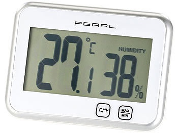 Pearl, Pearl Digitales Thermometer & Hygrometer mit Minimum / Maximum, Touch, Digitales Thermometer & Hygrometer mit Minimum / Maximum, Touch