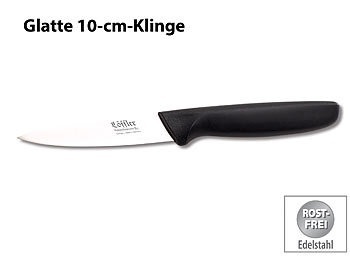 Löffler Schneidewaren Co., Löffler Schneidewaren Co. Gemüse-/Obst-/Schälmesser aus Solingen, Edelstahl, glatte 10-cm-Klinge, Gemüse-/Obst-/Schälmesser aus Solingen, Edelstahl, glatte 10-cm-Klinge