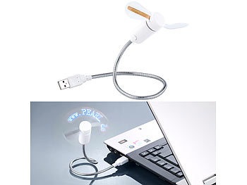 Pearl, Pearl USB-Ventilator mit 8 programmierbaren Laufschriften, je 26 Zeichen, USB-Ventilator mit 8 programmierbaren Laufschriften, je 26 Zeichen