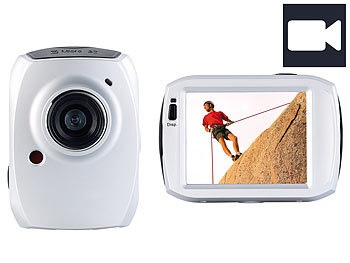 Somikon, Somikon 3in1-Action-Cam DV-1200 mit Full HD & 6,1-cm-Touchscreen, 3in1-Action-Cam DV-1200 mit Full HD & 6,1-cm-Touchscreen