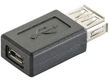 Auvisio, auvisio USB-2.0-Adapter von USB-A-Buchse zu Micro-USB-B-Buchse, USB-2.0-Adapter von USB-A-Buchse zu Micro-USB-B-Buchse