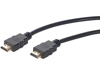 Auvisio, auvisio High-Speed-HDMI-Kabel für 4K, 3D & Full HD, HEC, schwarz, 3 m, High-Speed-HDMI-Kabel für 4K, 3D & Full HD, HEC, schwarz, 3 m
